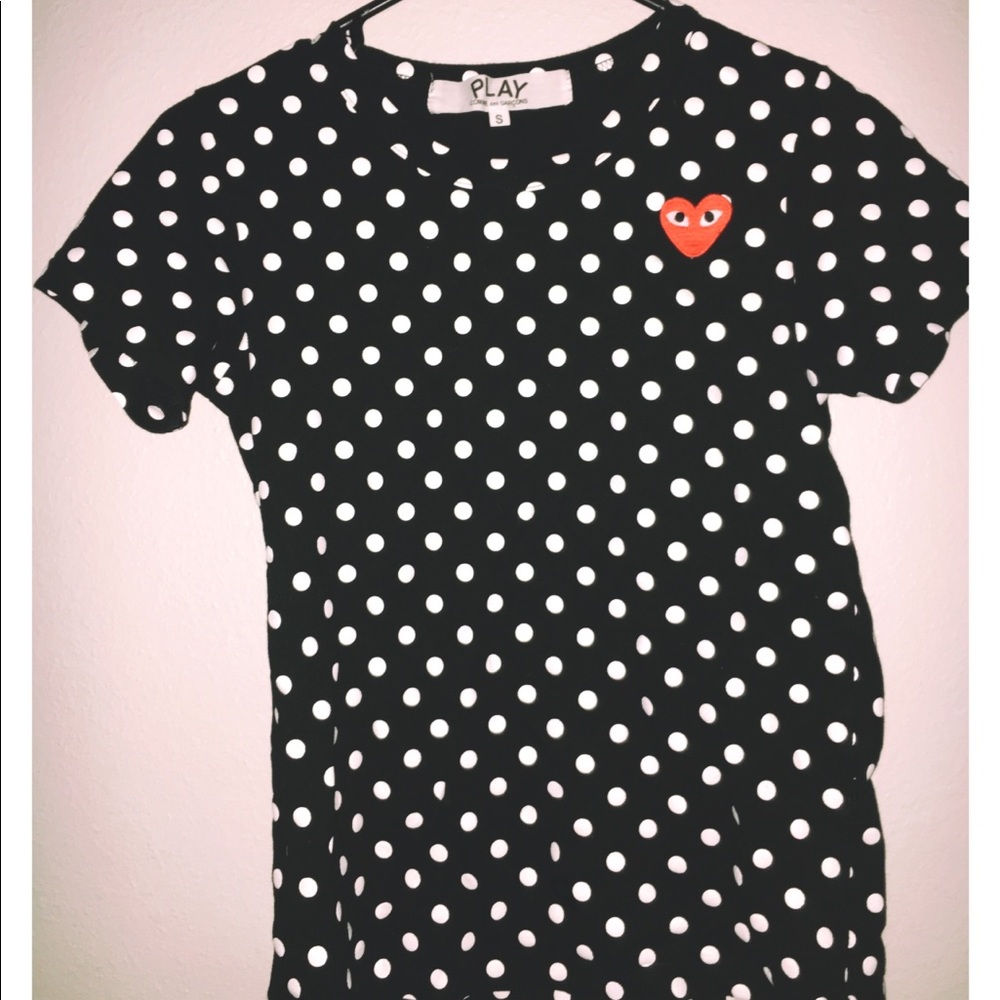 Comme des garcons polka dot tee